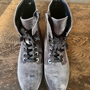 8.5 Mossimo supply co. Grey velvet combat boots
